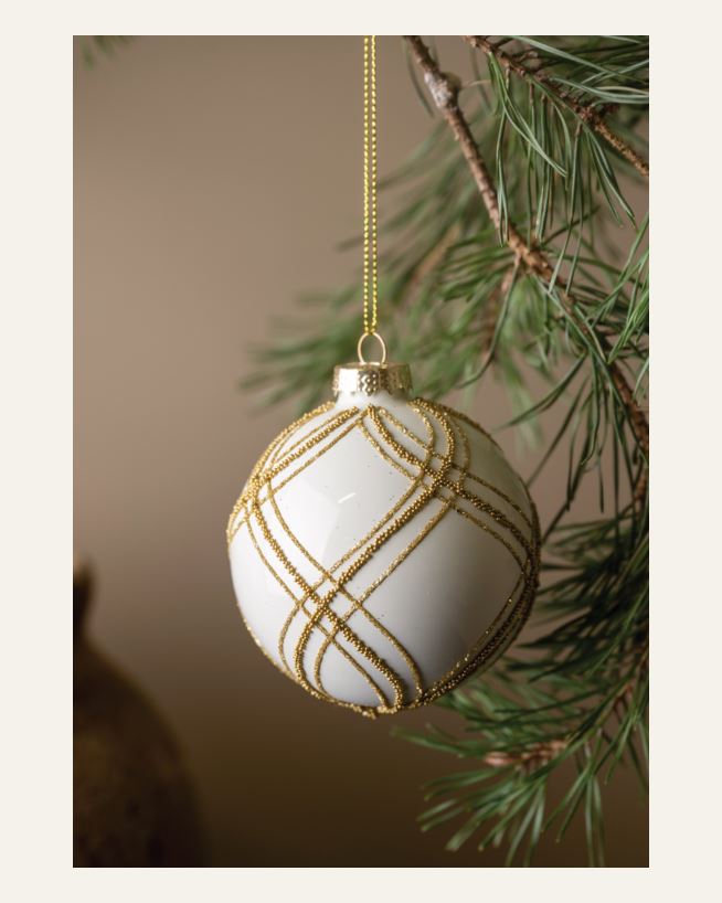 Julgranskula vit - ø8 cm vit - 1