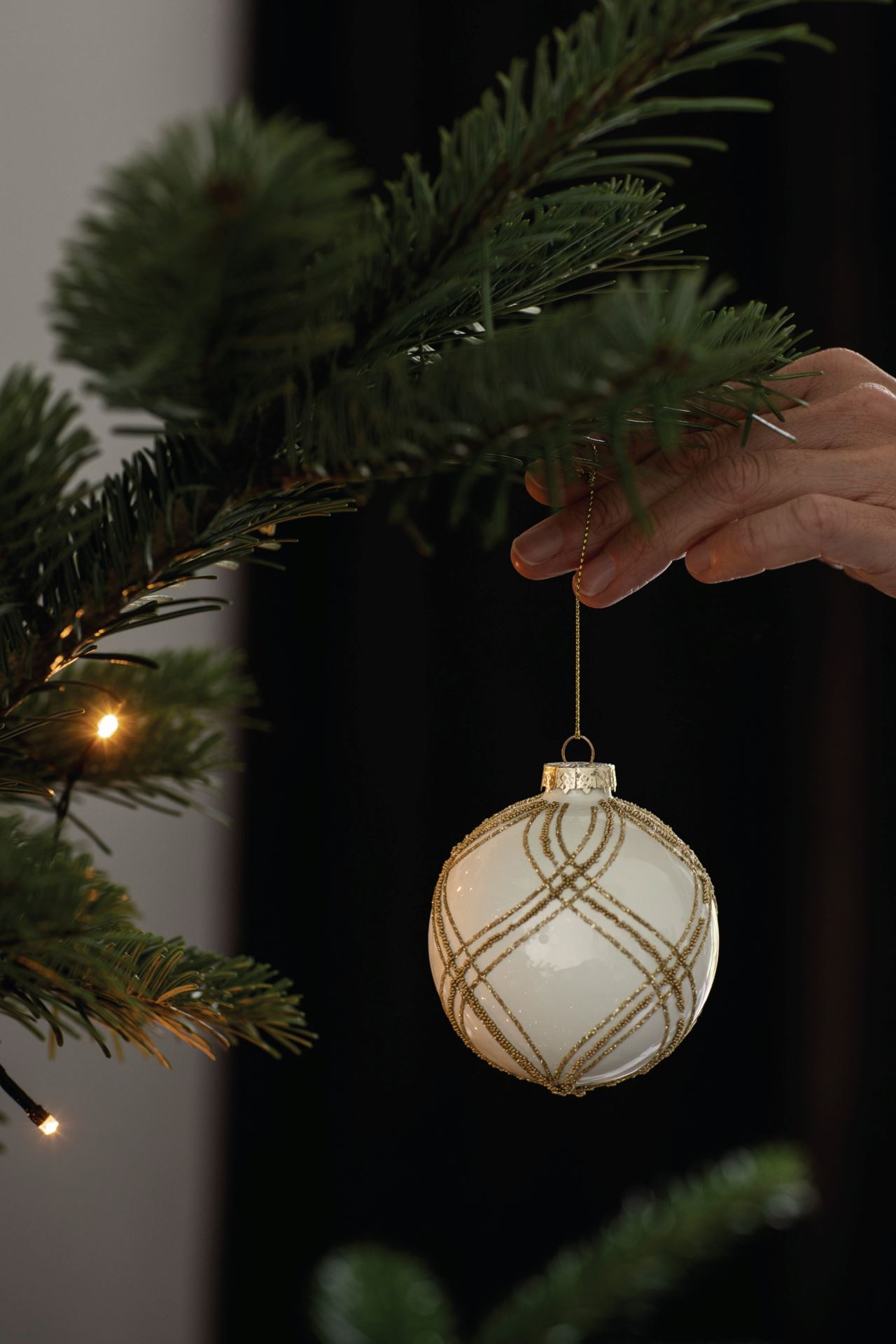 Julgranskula vit - ø8 cm vit - 1