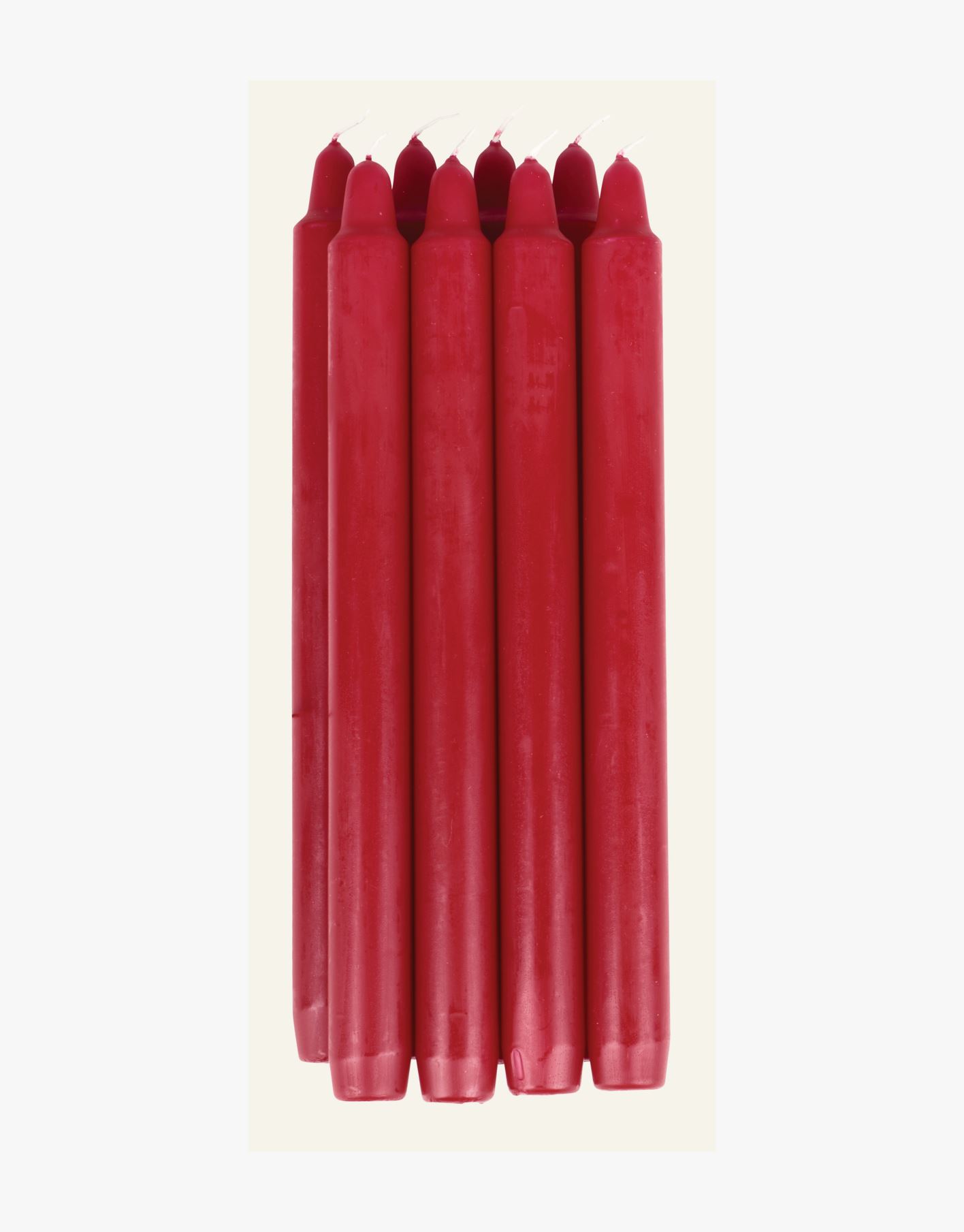 Stakelys ASP stearin 20cm 8 stk kronljus röd - Hemtex