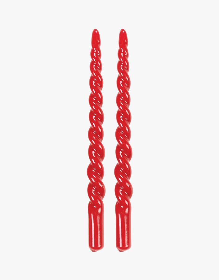 Twisted GLOSS kronljus röd  - 2x29 cm röd - 1