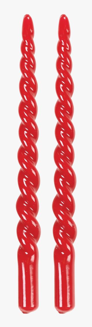 Twisted gloss kronljus röd