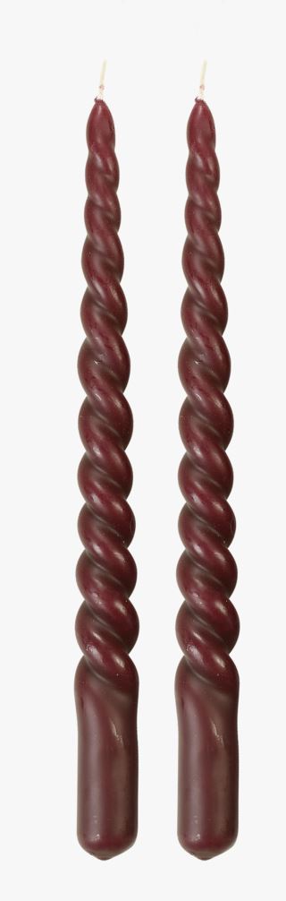 Twisted gloss kronljus mörkröd