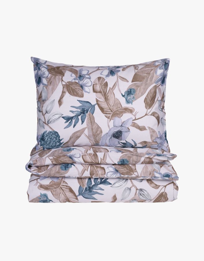 Påslakanset i satin blå - 230x220 cm blå - 1