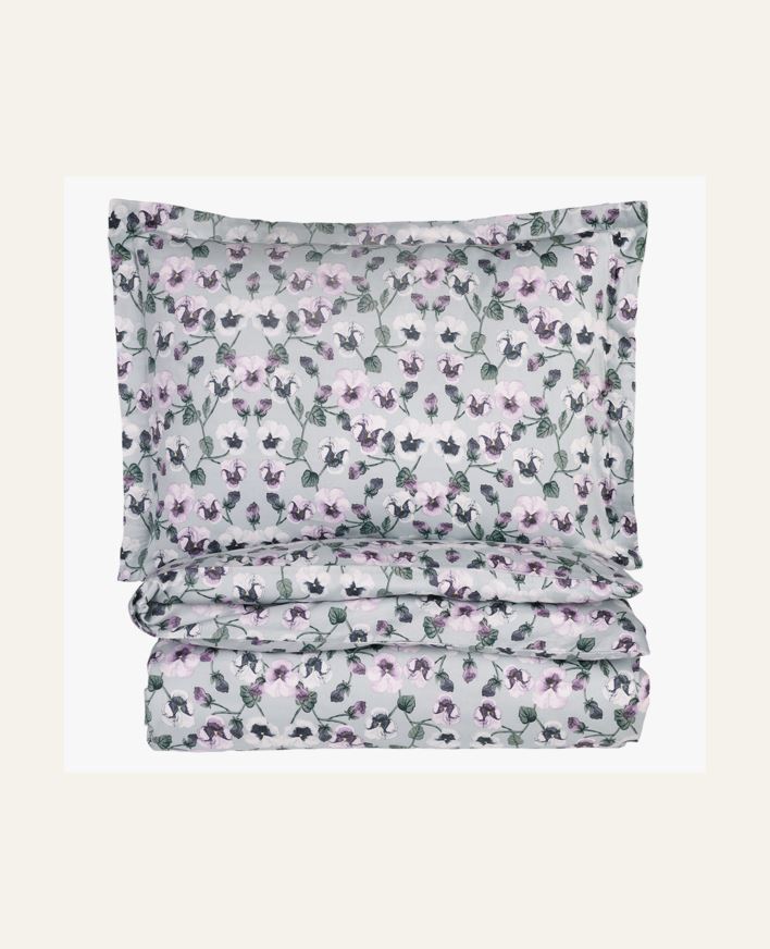 Påslakanset i satin blå - 150x210 cm blå - 1