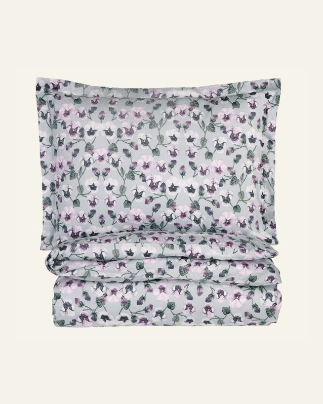 Påslakanset i satin blå - 150x210 cm blå - 1