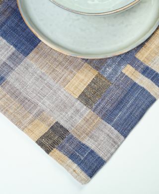 Patchwork bordstablett multi/blå
