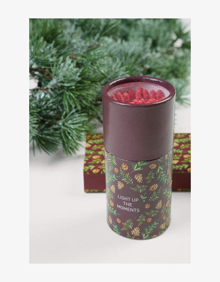 Pinecone tändsticksask mörkröd - 10,5 cm ø 4,8 mörkröd - 1