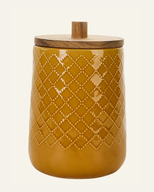 Förvaringsburk gul - 14x14x20,5 cm gul - 1