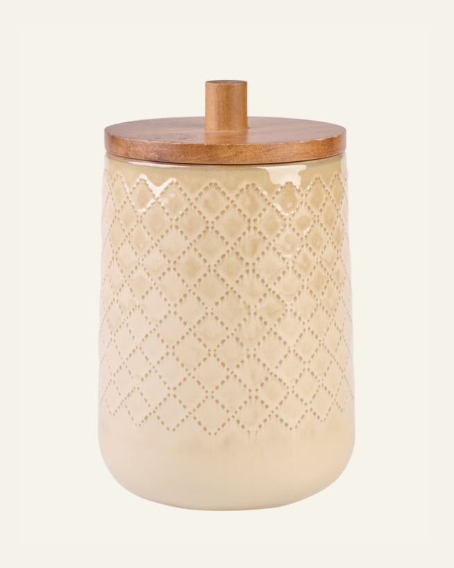 Förvaringsburk beige - 14x14x20,5 cm beige - 1