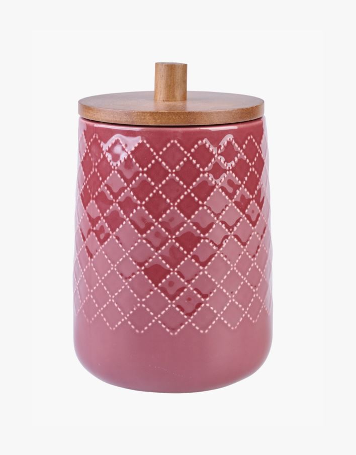 Förvaringsburk mörkröd - 14x14x20,5 cm mörkröd - 1