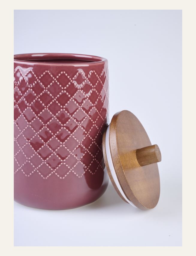 Förvaringsburk mörkröd - 2