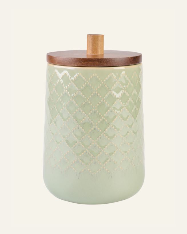 Förvaringsburk grön - 14x14x20,5 cm grön - 1