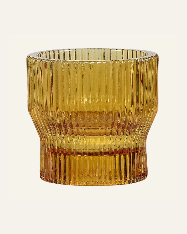 Värmeljushållare bärnstensgult - 6,5x6,5x6 cm bärnstensgult - 1