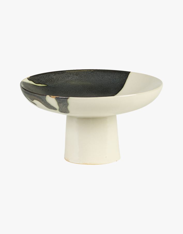Skål svart/vit - 12,7x12,7x6,8 cm svart/vit - 1