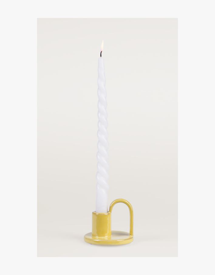 Ljusstake gul - 9x9x7,5 cm gul - 1