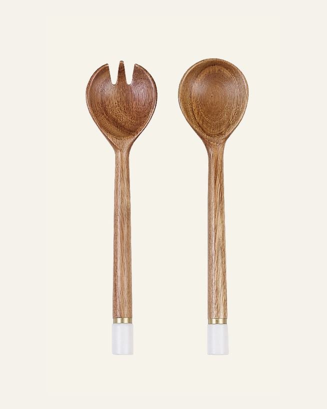 Salladsbestick brun - 7x28 cm brun - 1