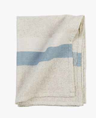 hemtex Small Waffel stripe handduk  gråblå