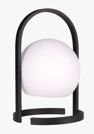 Funkle Globe LED-lykta svart/vit