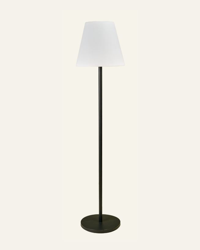 Batteridriven golvlampa svart/vit - 35x150 cm svart/vit - 1