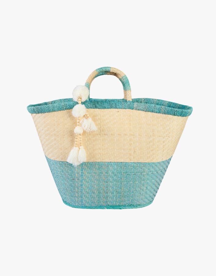 Stråväska aquablå - 56x35 cm aquablå - 1