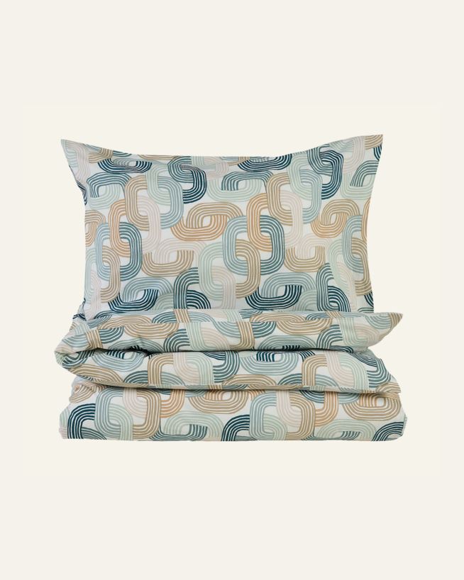 Påslakanset i bomull grön - 150x210 cm grön - 1
