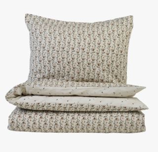 Ditsy Flower percale påslakanset i percale olivgrön
