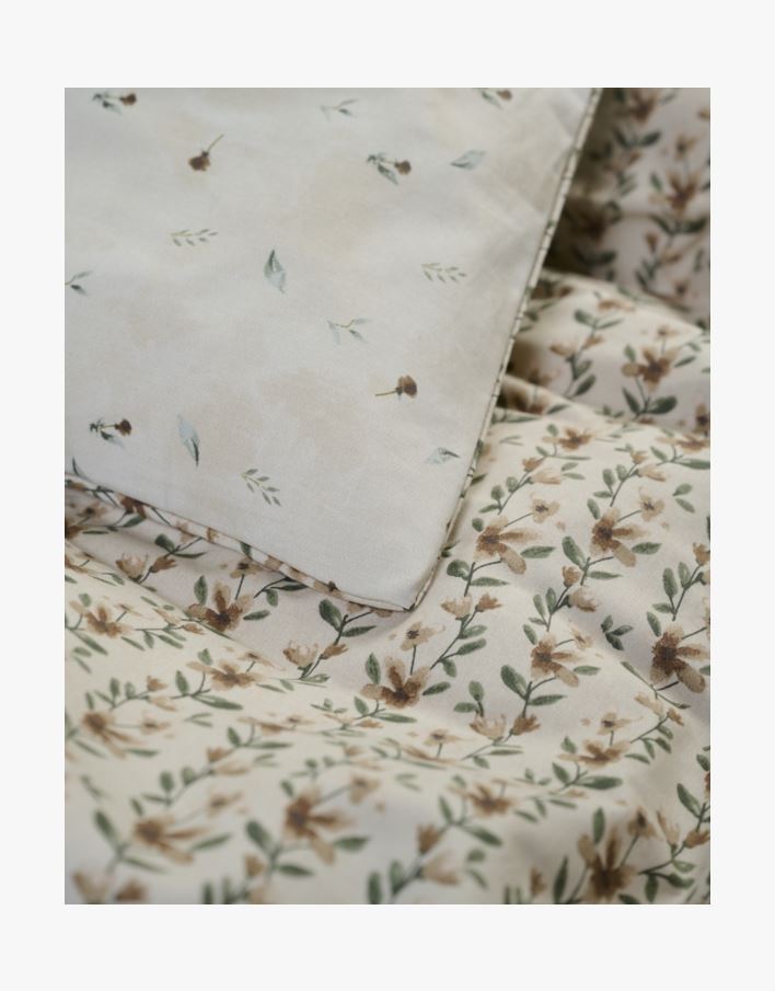 Påslakanset i percale olivgrön - 150x210 cm olivgrön - 1