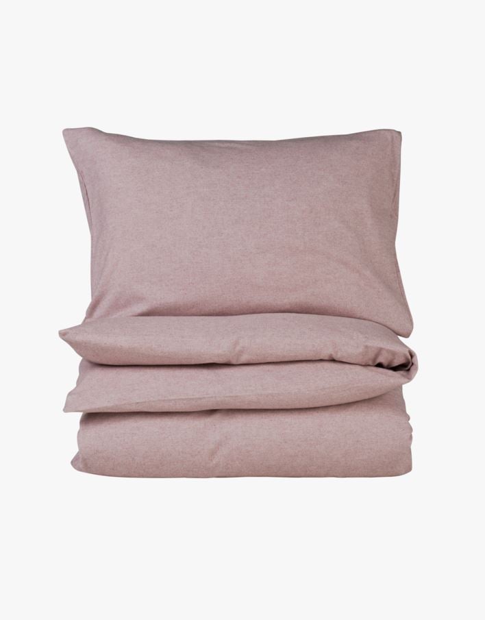 Påslakanset i garnfärgad flanell rosa - 150x210 cm rosa - 1
