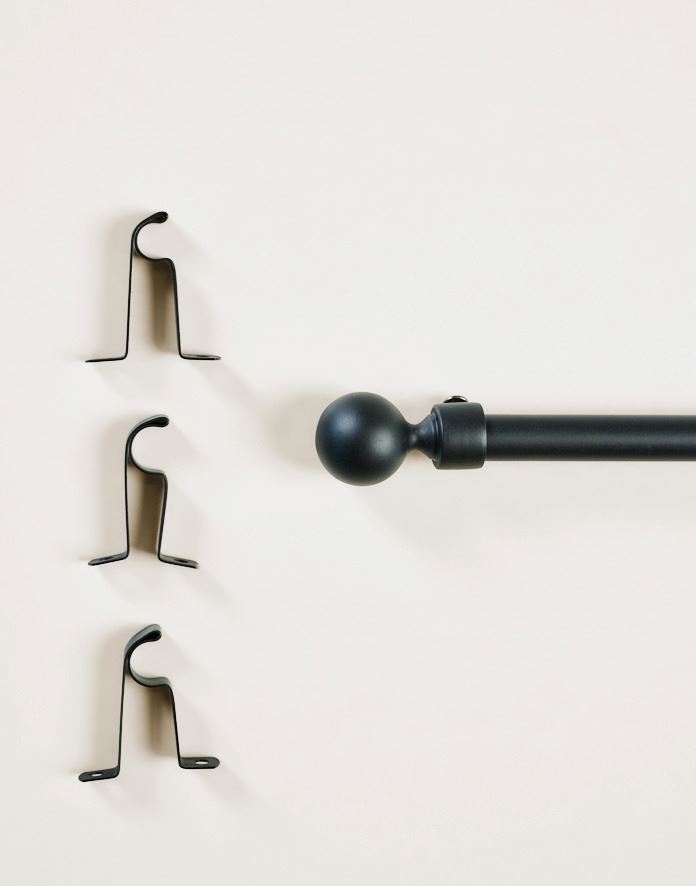 Gardinstång komplett svart - 3