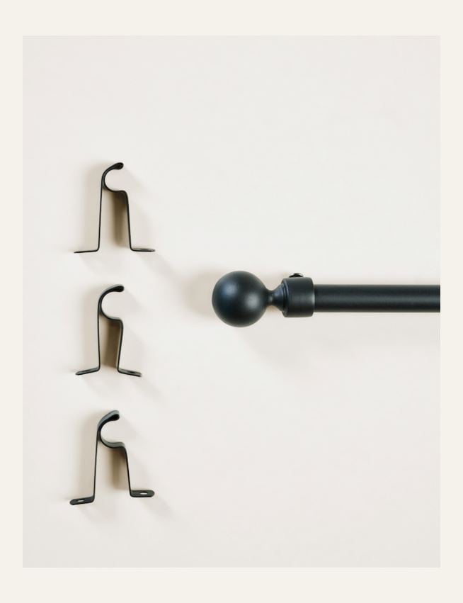 Gardinstång komplett svart - 3