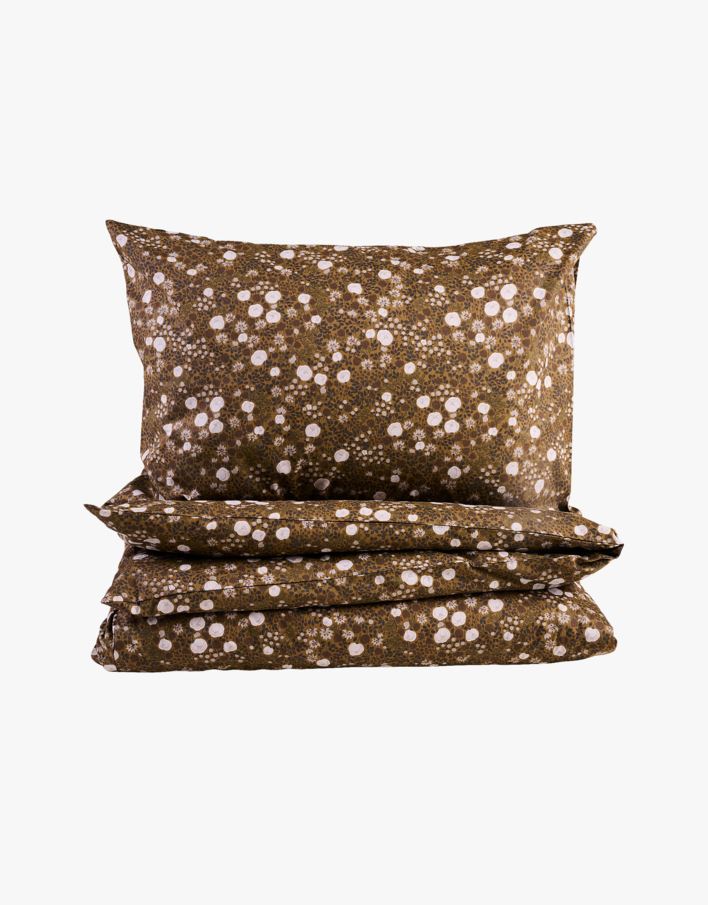 Påslakanset i percale brun - 150x210 cm brun - 1