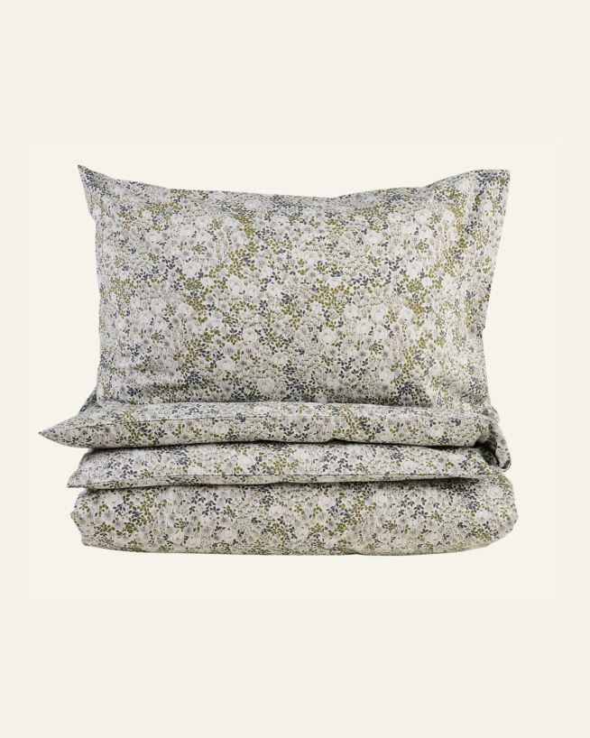 Påslakanset i percale grön - 150x210 cm grön - 1