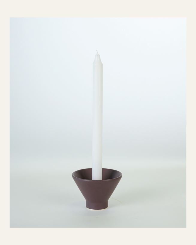 Ljusstake aubergine - 10,5x10,5x7 cm aubergine - 1