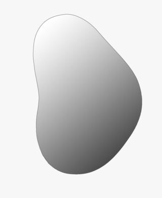Wave mini spegel multi/grå