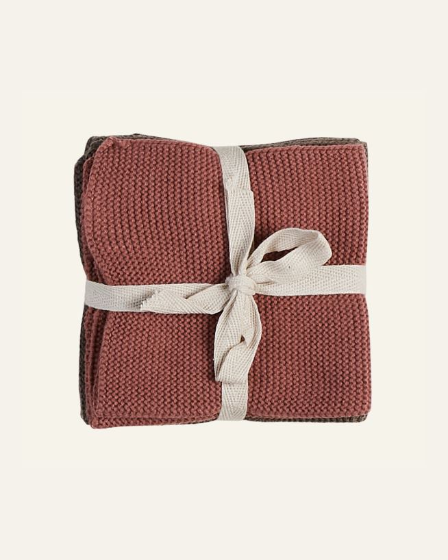 Stickad trasa plommon - 26x26 cm plommon - 1