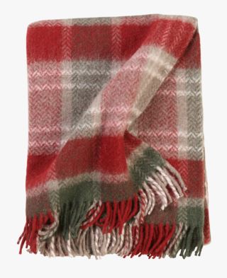 Veggli check ullpläd multi/röd