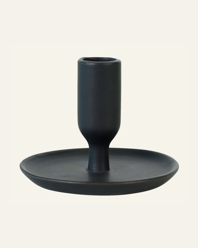 Ljusstake svart - 11,2x11,2x8,6 cm svart - 1