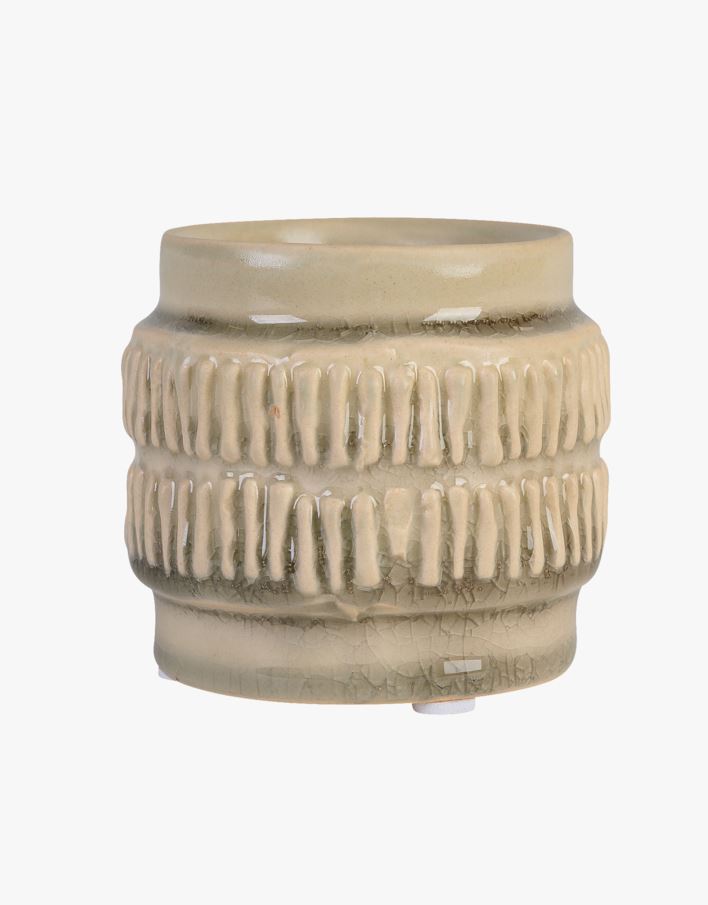 Värmeljushållare grå - 8x8x7,5 cm grå - 1