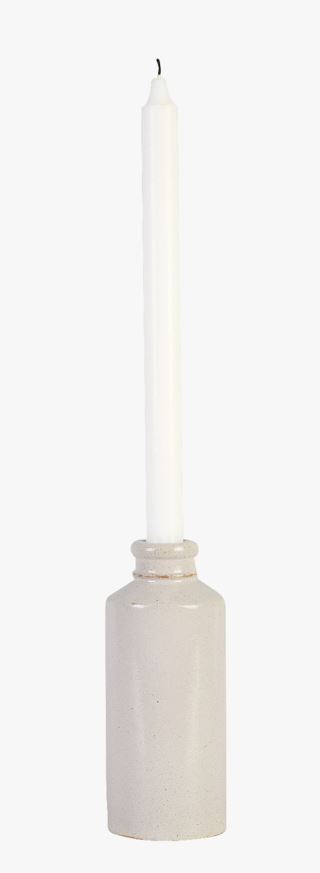 Hemtex | Edda Large Ljusstake Offwhite - 7,5x7,5x17,2 Cm