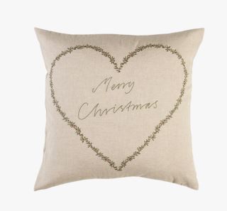 Premium Collection Christmas heart kuddfodral natur