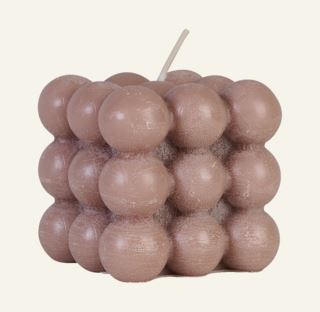 Bubble square prydnadsljus beige