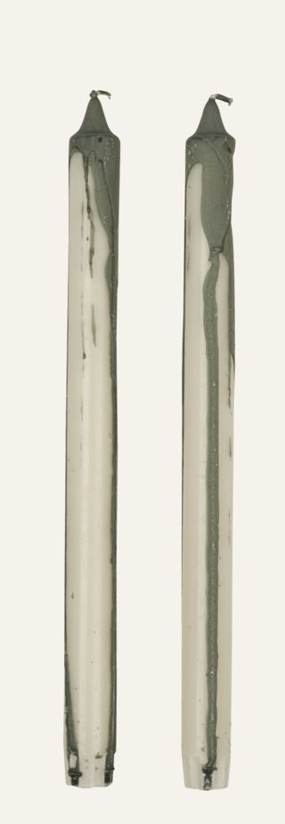 Overdripped 2pk kronljus lavgrön