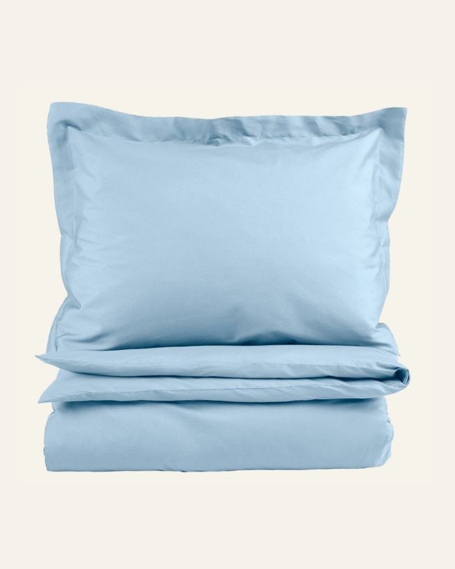 Påslakanset i percale dimblå - 150x210 cm dimblå - 1