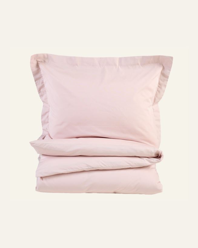 Påslakanset i percale puderrosa - 150x210 cm puderrosa - 1