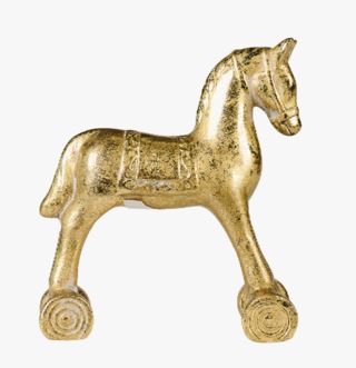 Golden horse dekoration guld