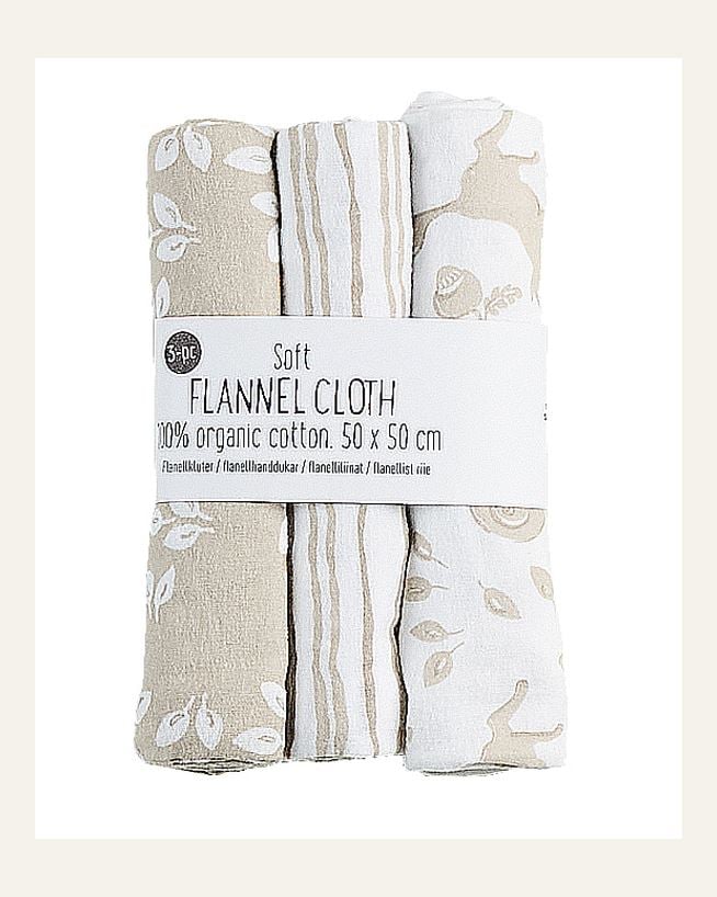 Flanellhanddukar beige - 50x50 cm beige - 1