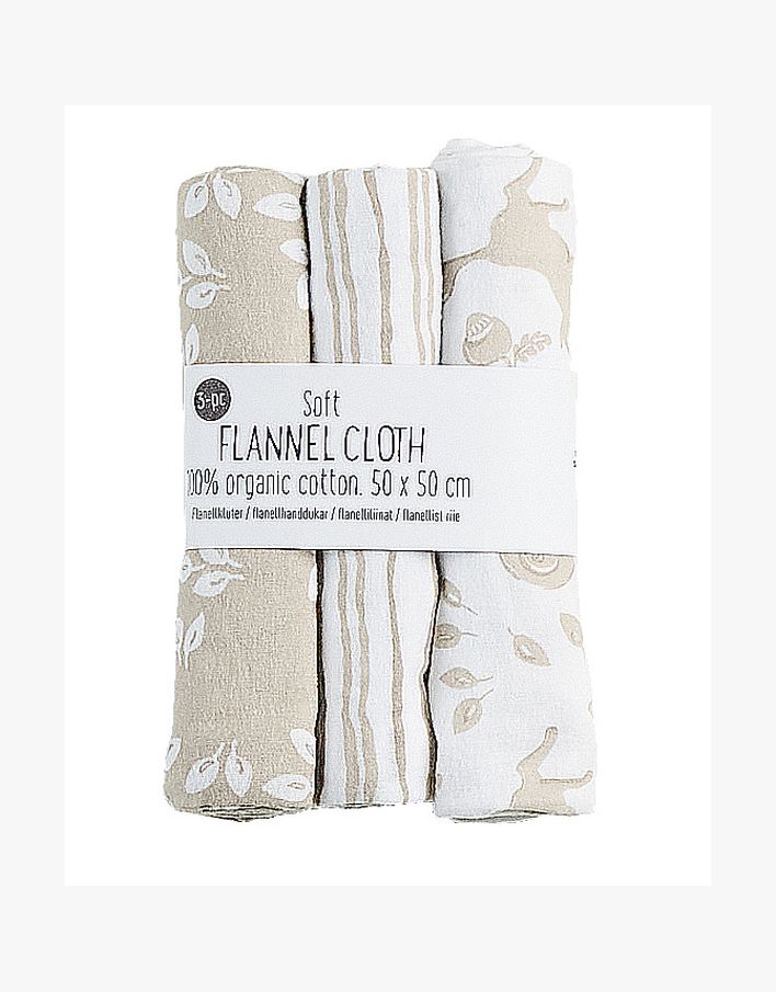 Flanellhanddukar beige - 50x50 cm beige - 1
