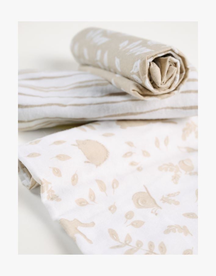 Flanellhanddukar beige - 50x50 cm beige - 1