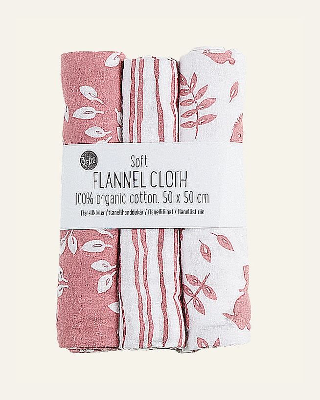 Flanellhanddukar rosa - 50x50 cm rosa - 1