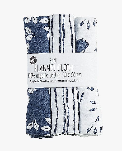 Flanellhanddukar blå - 50x50 cm blå - 1